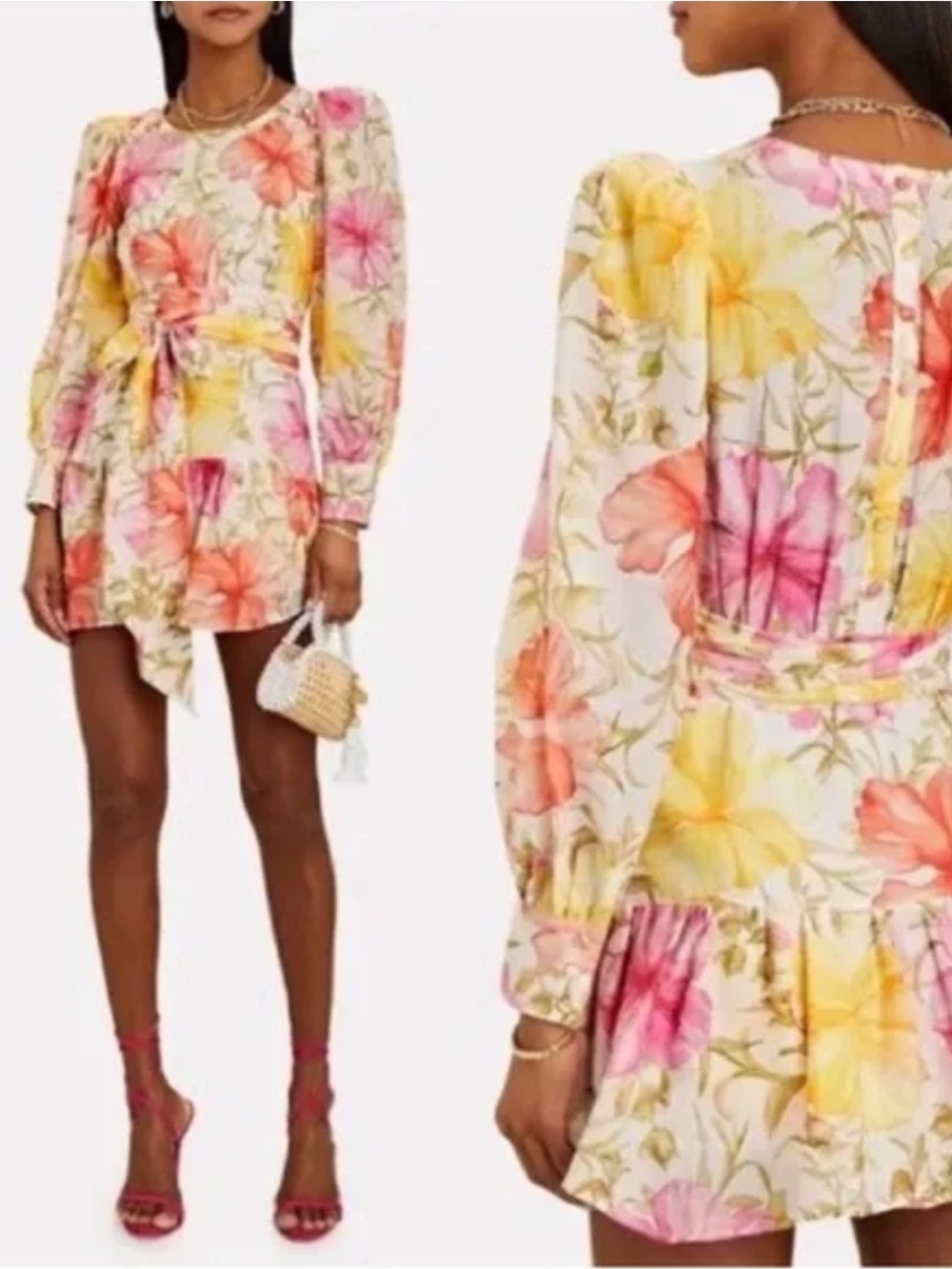 LOVESHACKFANCY- Teyana Floral Silk Dress